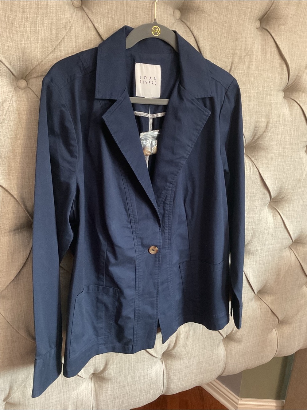 Joan Rivers Deep Navy Single-Button Blazer Jacket